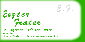 eszter frater business card